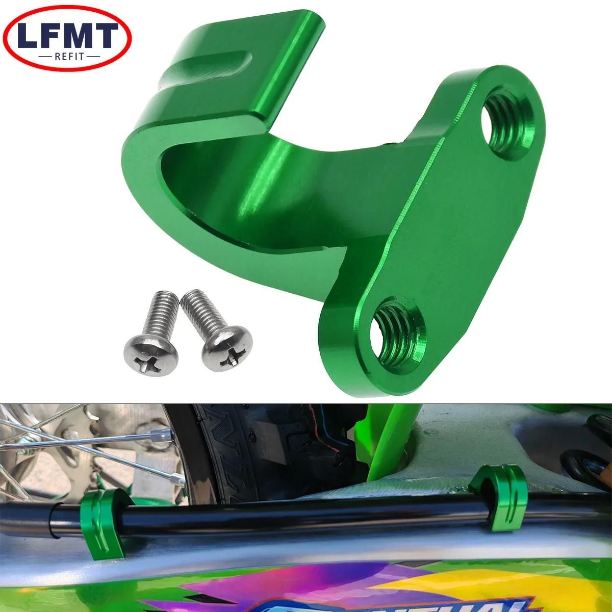 Motorcycle CNC Front Rear Brake Hose Guide Clamp For Kawasaki KLX450R KX85 KX100 KX125 KX250 KX450 KX250F KX450F KX250X KX450X
Motorcycle CNC Front Rear Brake Hose Guide Clamp For Kawasaki KLX450R KX85 KX100 KX125 KX250 KX450 KX250F KX450F KX250X KX450X