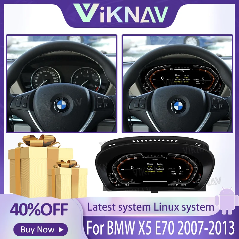 Car Dashboard For BMW X5 E70 2007-2013 Newest Generation Vertical Screen Digital Cluster Dashboard Panel Instrument Display
Car Dashboard For BMW X5 E70 2007-2013 Newest Generation Vertical Screen Digital Cluster Dashboard Panel Instrument Display