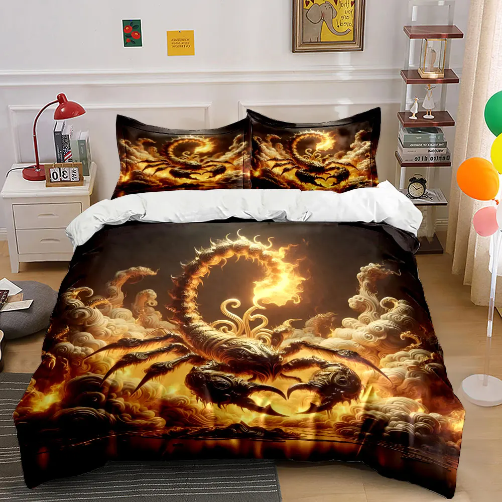 "Fiery Scorpion Art Decor Set" Soft Comfortable Duvet Cover Bedding Set Included 1*Duvet Cover & 2*Pillowcases, gift
"Fiery Scorpion Art Decor Set" Soft Comfortable Duvet Cover Bedding Set Included 1*Duvet Cover & 2*Pillowcases, gift
