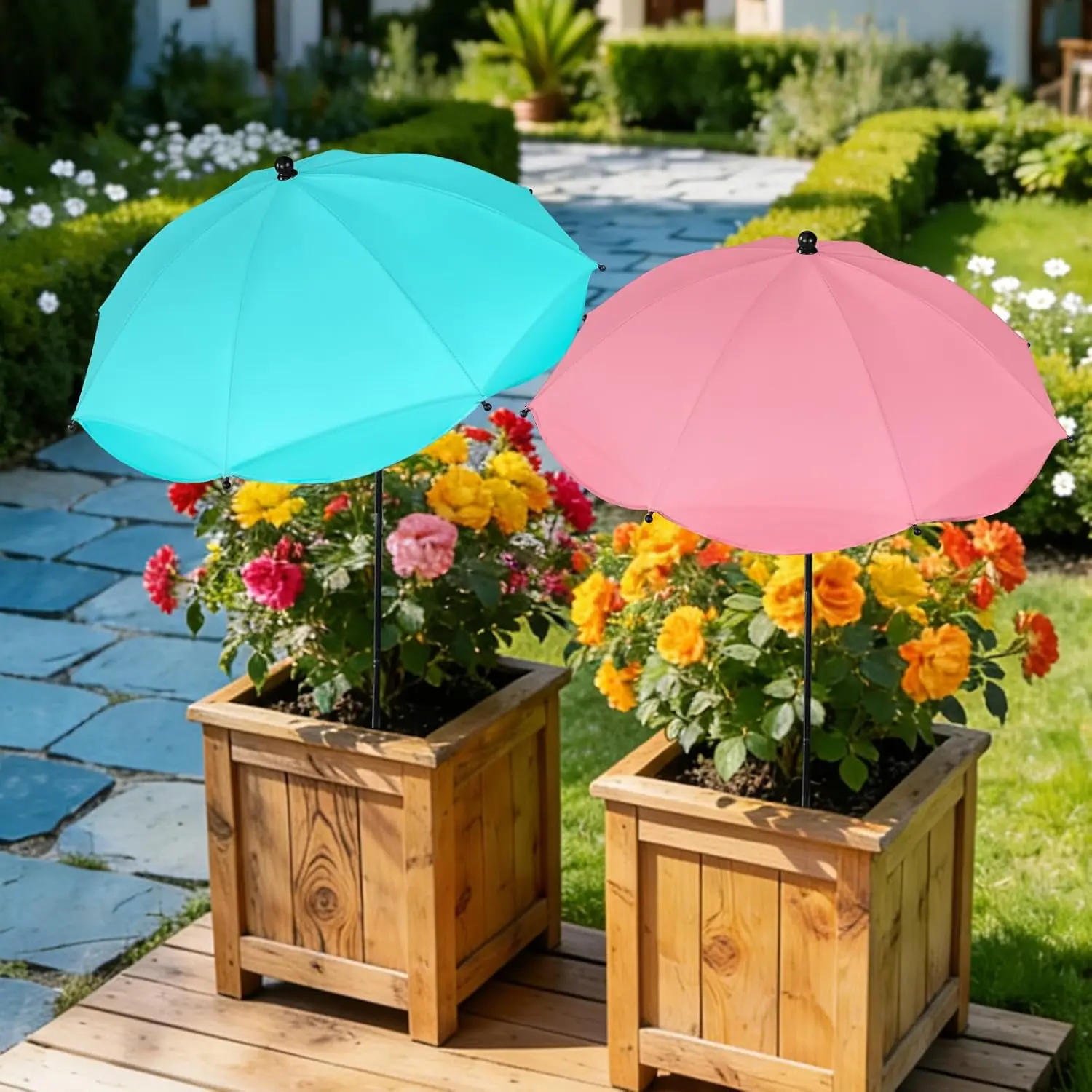 50" Tall Plant Umbrella for Outdoor Plants, 26" Canopy, Adjustable Garden Shade Cover with Sturdy Metal Stake & UV Protection
50" Tall Plant Umbrella for Outdoor Plants, 26" Canopy, Adjustable Garden Shade Cover with Sturdy Metal Stake & UV Protection