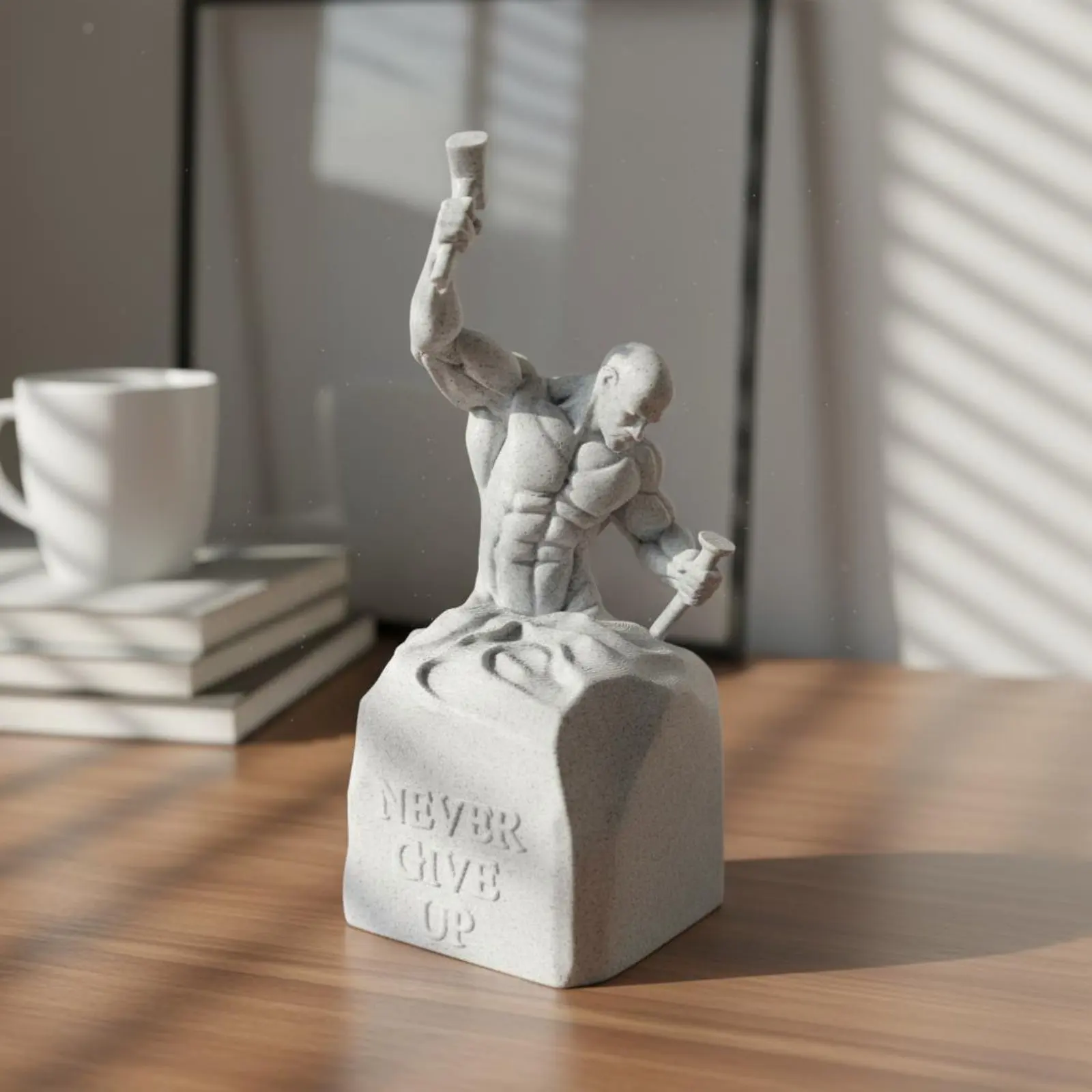 2 Pieces Muscular Male Figurine Matte Decorative Figurine Home Decor Block-Base Statue Raised Arm for Desktop Display
2 Pieces Muscular Male Figurine Matte Decorative Figurine Home Decor Block-Base Statue Raised Arm for Desktop Display
