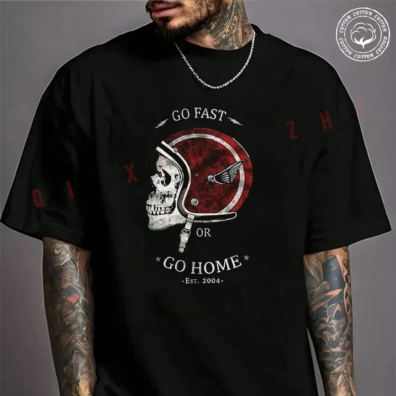 Moto Men's T-shirt Motorcycle Helmet Design Cotton T Shirt Short Sleeve Exquisite Design Essential Top Tees
Moto Men's T-shirt Motorcycle Helmet Design Cotton T Shirt Short Sleeve Exquisite Design Essential Top Tees
