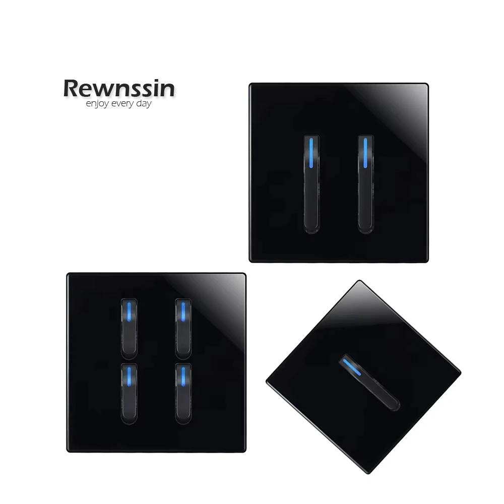 Со светодиодными индикаторами 1/2/3/4, клавиши фортепиано, настенные светильники, панельный переключатель из закаленного стекла, односторонний и двусторонний международный переключатель
Со светодиодными индикаторами 1/2/3/4, клавиши фортепиано, настенные светильники, панельный переключатель из закаленного стекла, односторонний и двусторонний международный переключатель