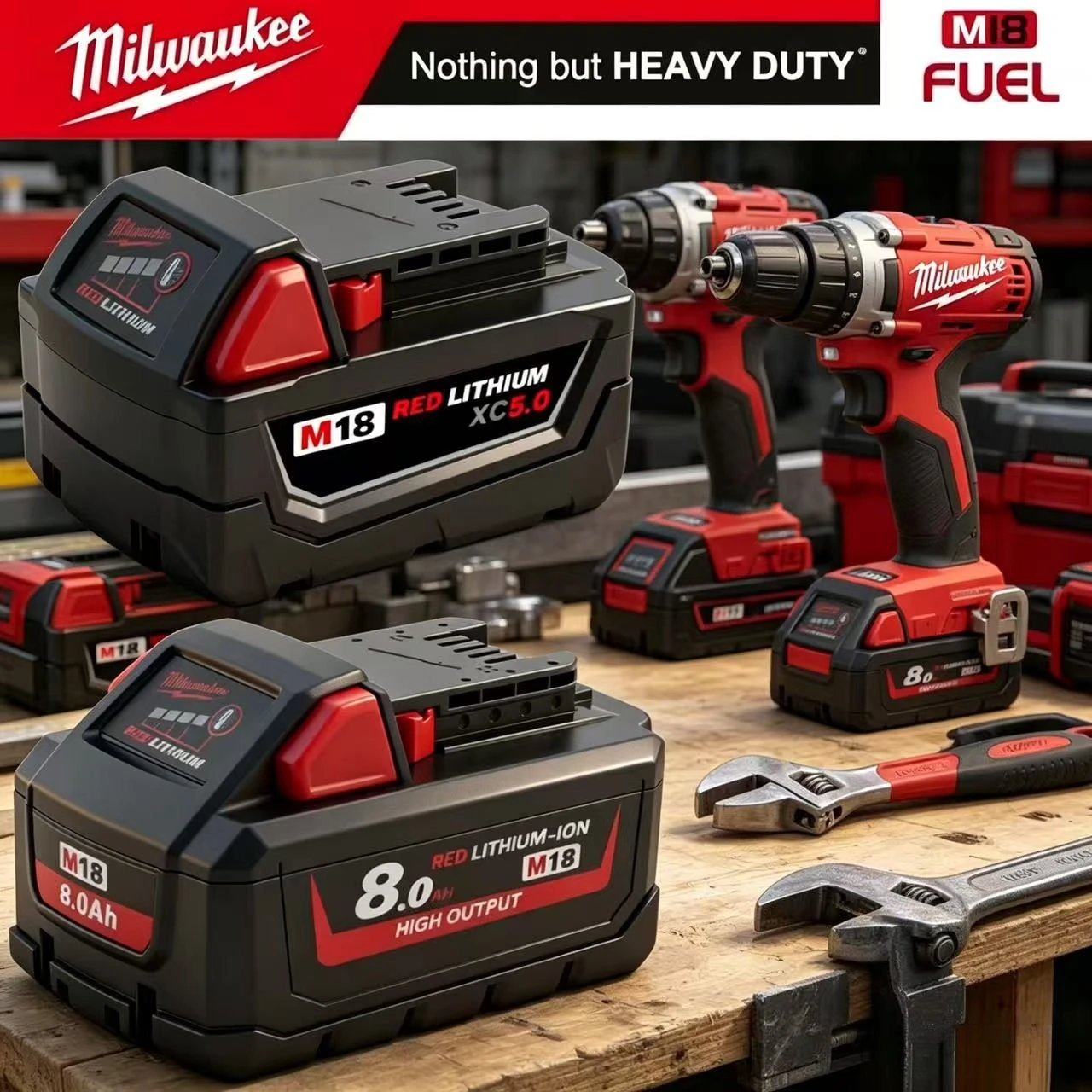 Original Milwaukee battery M18,6.0Ah,Milwaukee charger,M18B6 M18B5 48-11-1860, 48-11-1850, 48-11-1840,Tool Lithium Battery
Original Milwaukee battery M18,6.0Ah,Milwaukee charger,M18B6 M18B5 48-11-1860, 48-11-1850, 48-11-1840,Tool Lithium Battery
