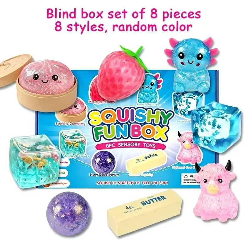 8 Pieces Boxed Soft Stretch Slow Rebound Maltose Squishy Sensory Fidget Toys Stress Relief For Adults Kids Birthday Gift
8 Pieces Boxed Soft Stretch Slow Rebound Maltose Squishy Sensory Fidget Toys Stress Relief For Adults Kids Birthday Gift