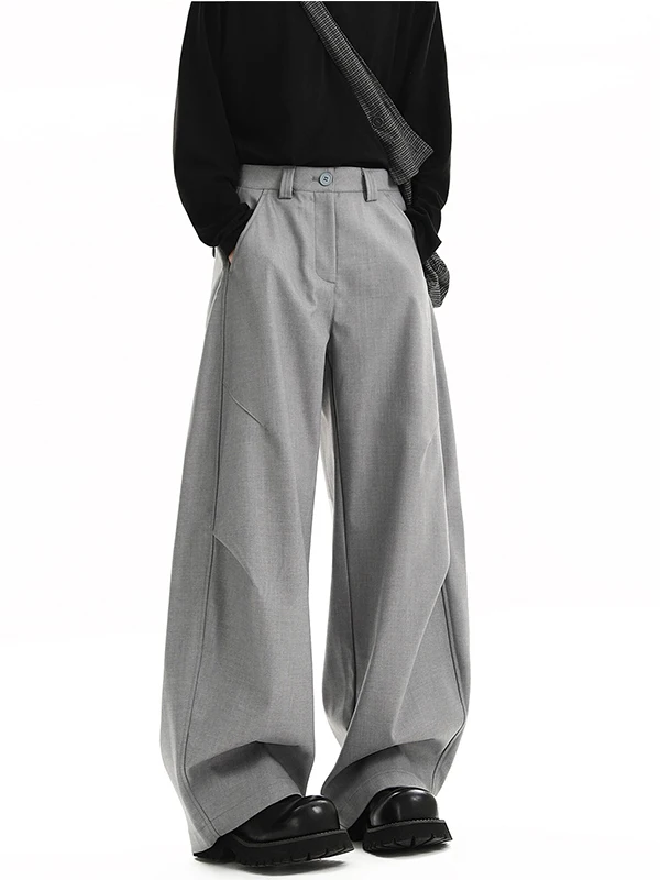 American Retro Pleated Wide Leg Casual Men's Pants Loose Fit High Waist Polyester Fiber Spring Summer Faion Trend
American Retro Pleated Wide Leg Casual Men's Pants Loose Fit High Waist Polyester Fiber Spring Summer Faion Trend