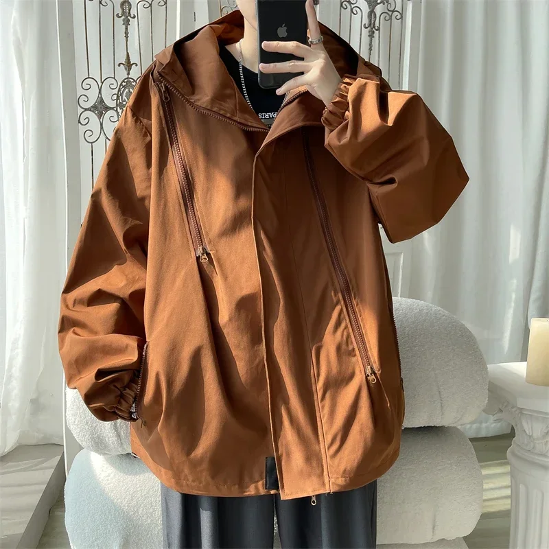 Streetwear Fashion Oversize Cargo Jacket Men Hip Hop Autumn Harajuku Casual Waterproof Hooded Outwear Jacket Male Clothing
Streetwear Fashion Oversize Cargo Jacket Men Hip Hop Autumn Harajuku Casual Waterproof Hooded Outwear Jacket Male Clothing