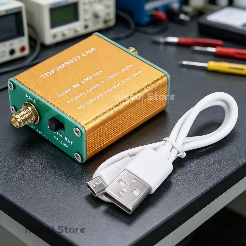 100kHz-6GHz Full Band Signal Amplifier 1.95GHz 20dB High Gain Low Noise LNA Radio Signal Booster for Shortwave FM Radio
100kHz-6GHz Full Band Signal Amplifier 1.95GHz 20dB High Gain Low Noise LNA Radio Signal Booster for Shortwave FM Radio