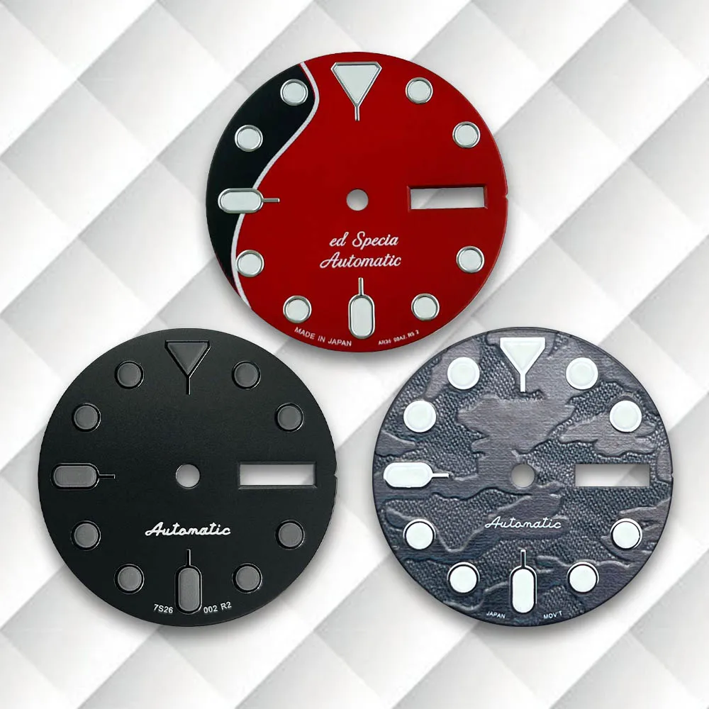 28.5mm S5 Logo SKX007 Dial Fit NH36/4R36 Movement Tai Chi/camouflage/Colorful Dial Watch Modification Accessories
28.5mm S5 Logo SKX007 Dial Fit NH36/4R36 Movement Tai Chi/camouflage/Colorful Dial Watch Modification Accessories