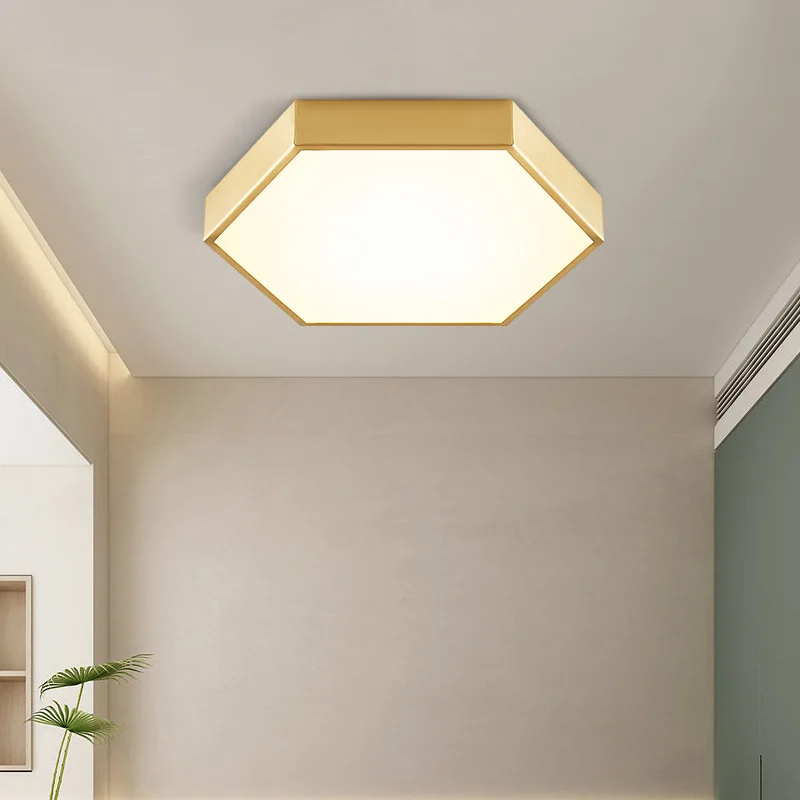 All Copper Led Ceiling Lamp Nordic Post-modern Minimalist Style Bedroom Balcony Lamp Ultra-thin Living Room Decorative Lamps
All Copper Led Ceiling Lamp Nordic Post-modern Minimalist Style Bedroom Balcony Lamp Ultra-thin Living Room Decorative Lamps