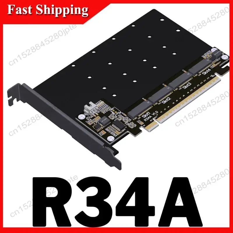 -ABUB R34A PCI-E 5.0 X16 To 4-Port M. 2 Nvme Expansion Card M. 2 Nvme SSD 128Gbps Gen 5 4-Disks Split Adapter Solid State Drive
-ABUB R34A PCI-E 5.0 X16 To 4-Port M. 2 Nvme Expansion Card M. 2 Nvme SSD 128Gbps Gen 5 4-Disks Split Adapter Solid State Drive