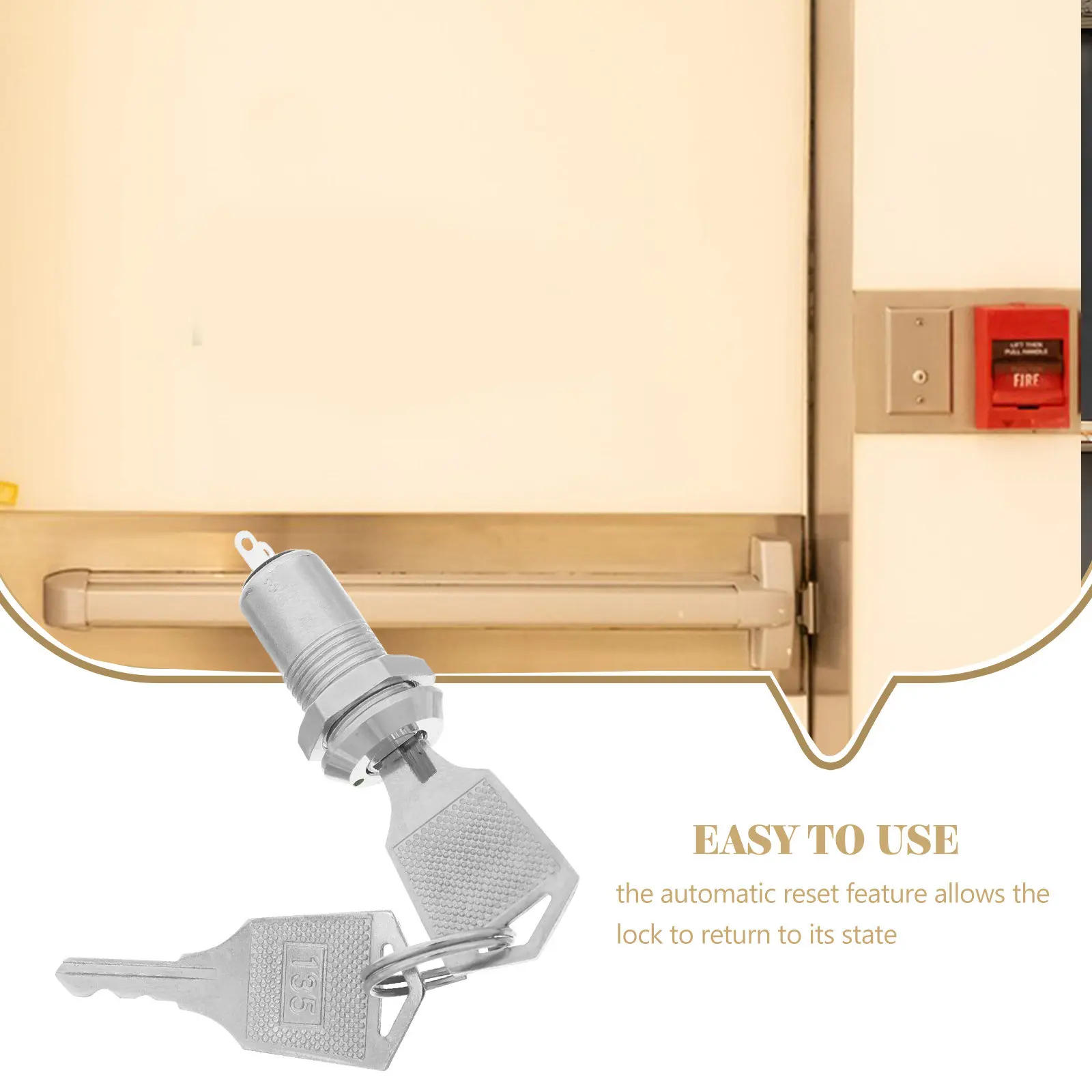 2Pcs Fire Equipment Lock Elevator Reset Lock Roller Shutter Door Panel Switch with 2 Keys for Fire Extinguishers
2Pcs Fire Equipment Lock Elevator Reset Lock Roller Shutter Door Panel Switch with 2 Keys for Fire Extinguishers