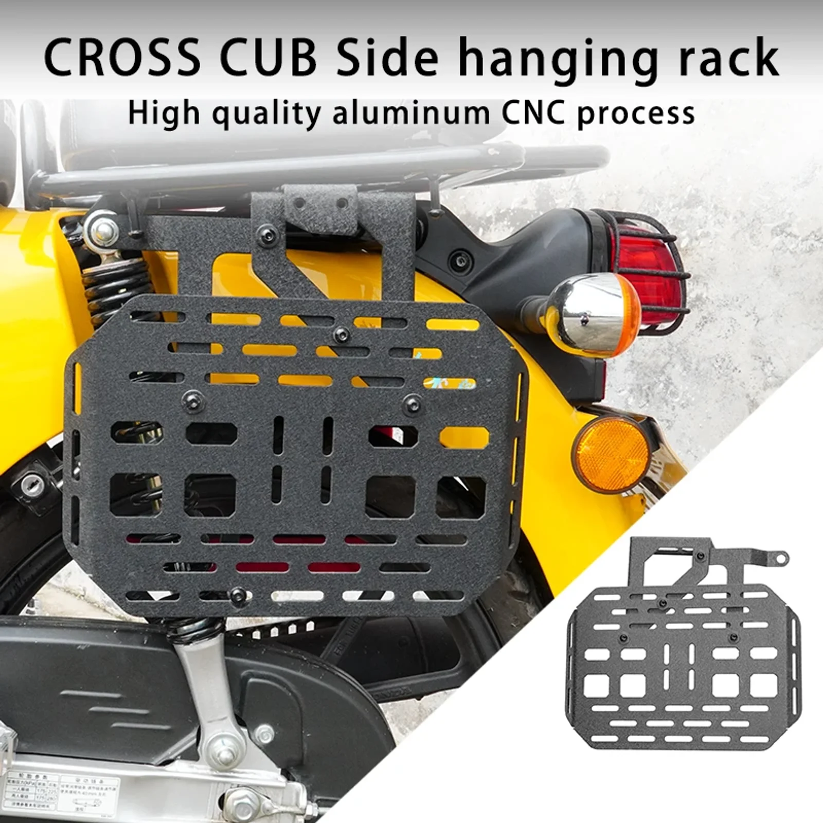 left and right side rack sets are specialy made for Honda Cub Cc110 and are exclusively used for Cub 110 models.
left and right side rack sets are specialy made for Honda Cub Cc110 and are exclusively used for Cub 110 models.