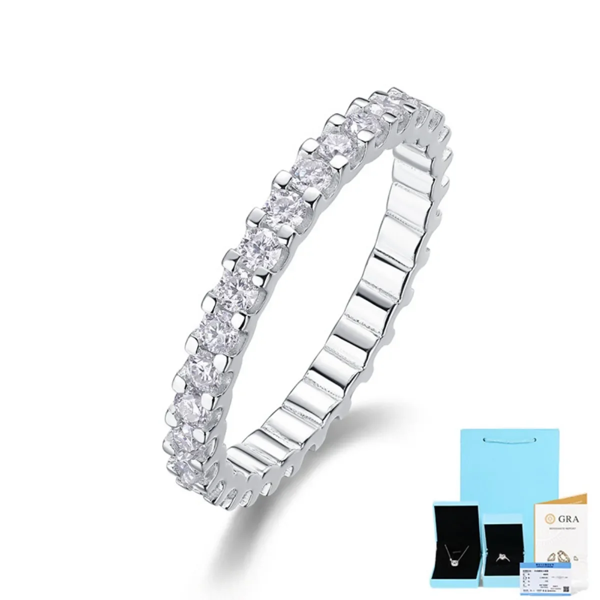Certificated Full Moissanite Ring 925 Sterling Silver Brilliant Cut Lab Diamond Engagement Ring Wedding Band for Women
Certificated Full Moissanite Ring 925 Sterling Silver Brilliant Cut Lab Diamond Engagement Ring Wedding Band for Women
