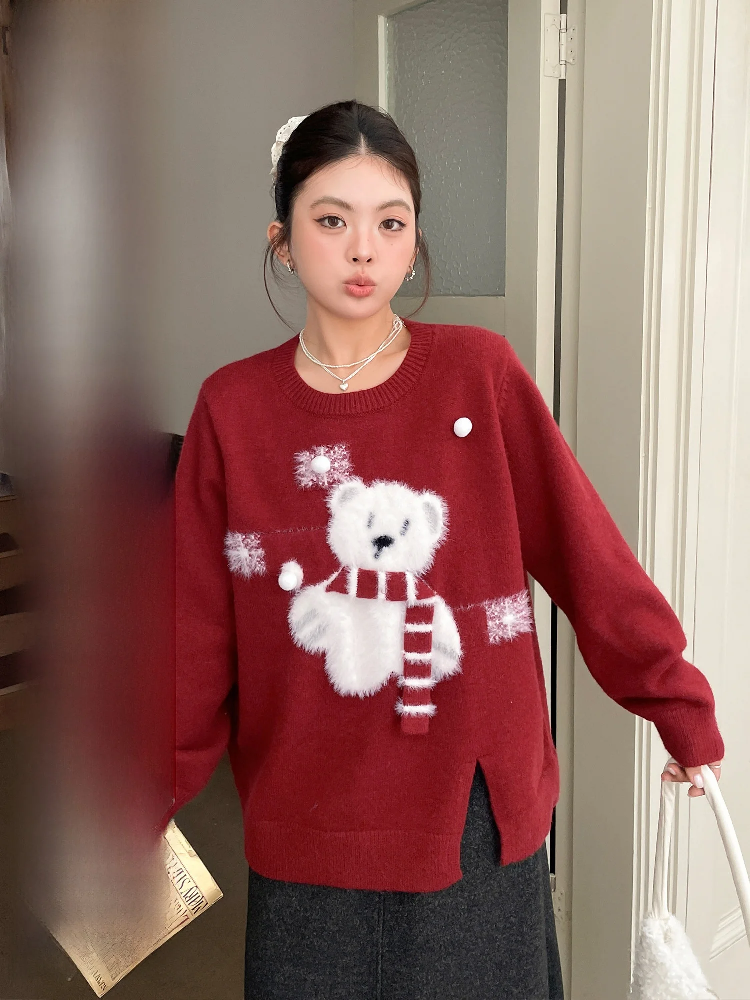 Unique Beautiful Anti-Aging plus Size Knitwear Women's oulder Length Hiding Fat Warm Thi Long Sve round Ne Top
Unique Beautiful Anti-Aging plus Size Knitwear Women's oulder Length Hiding Fat Warm Thi Long Sve round Ne Top