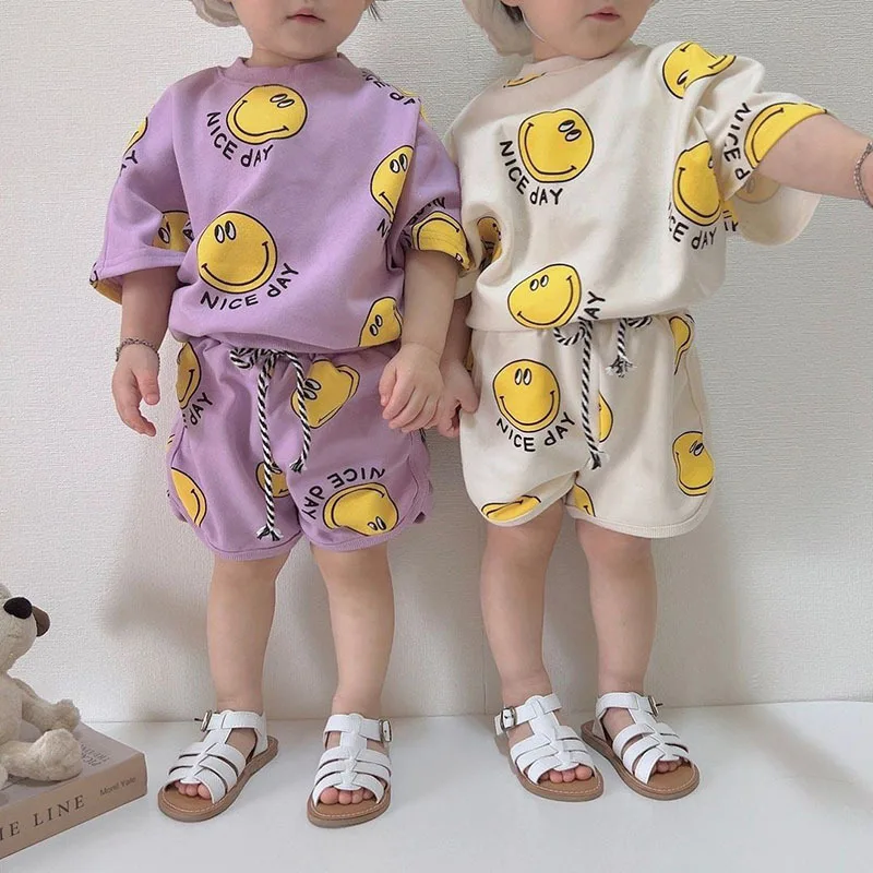 2026 Summer New Baby Short Sleeve Clothes Set Infant Girls Cartoon Sweatshirt + Shorts 2pcs Suit Toddler Boys Casual Outfits
2026 Summer New Baby Short Sleeve Clothes Set Infant Girls Cartoon Sweatshirt + Shorts 2pcs Suit Toddler Boys Casual Outfits