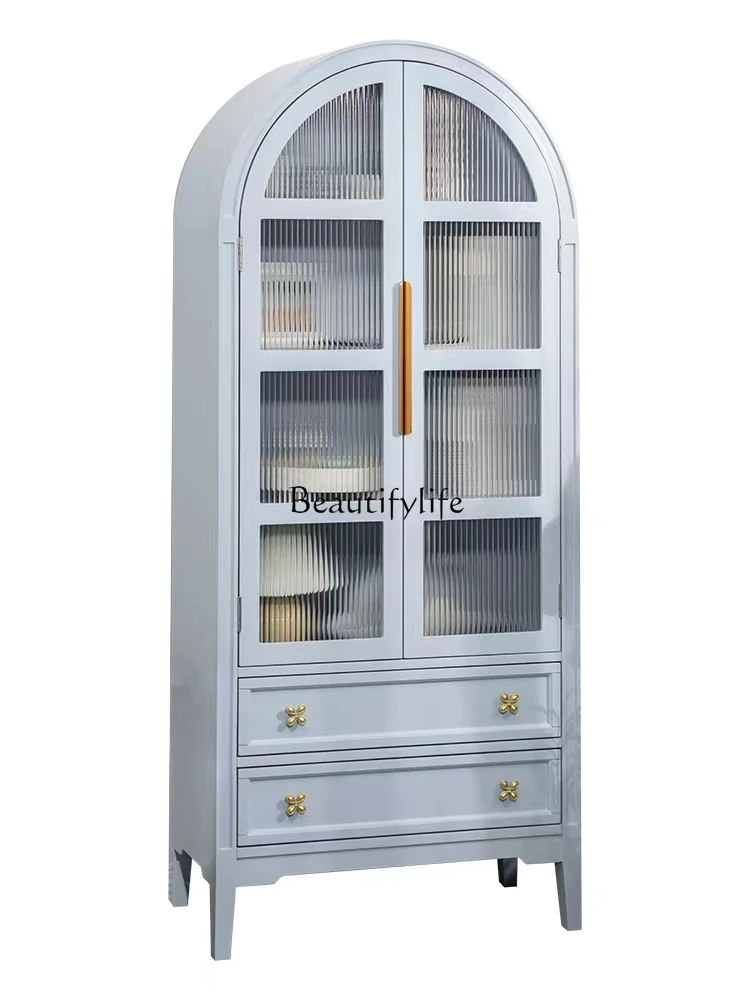 American light luxury solid wood bookcase double door Changhong glass storage French style
American light luxury solid wood bookcase double door Changhong glass storage French style