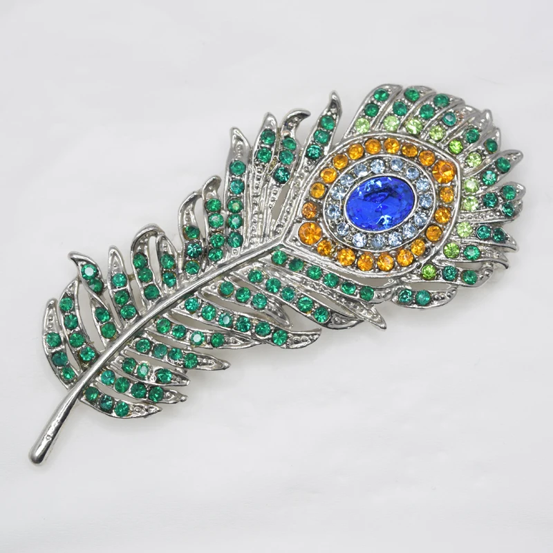 12pcs/lot Wholesale Rhinestone Peacock Feather Pin brooches for Men's Woman wedding party prom jewelry gift Accessories C101384
12pcs/lot Wholesale Rhinestone Peacock Feather Pin brooches for Men's Woman wedding party prom jewelry gift Accessories C101384