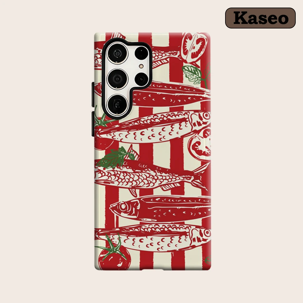 Kaseo Phone Case for Samsung Galaxy S26 S25 Ultra S24 S23 Ultra Plus Shockproof Double Layer Red Stripe Fish Tomato Motif Cover
Kaseo Phone Case for Samsung Galaxy S26 S25 Ultra S24 S23 Ultra Plus Shockproof Double Layer Red Stripe Fish Tomato Motif Cover