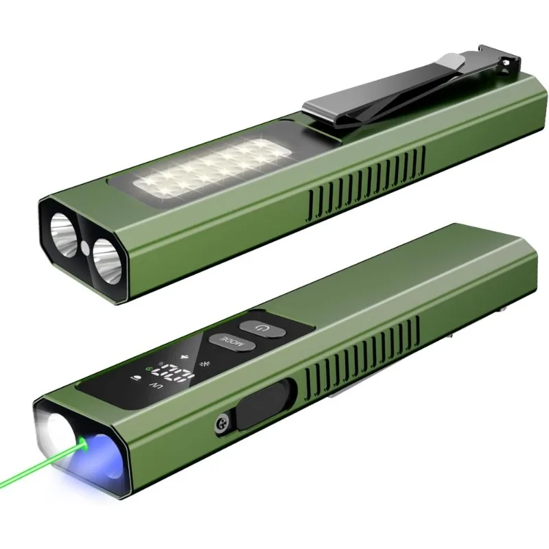 Перезаряжаемый магнитный тонкий фонарик EDC 4 в 1, зеленый луч, УФ-свет, рабочий свет, сигнальная лампа, комбинированный LT010
Перезаряжаемый магнитный тонкий фонарик EDC 4 в 1, зеленый луч, УФ-свет, рабочий свет, сигнальная лампа, комбинированный LT010