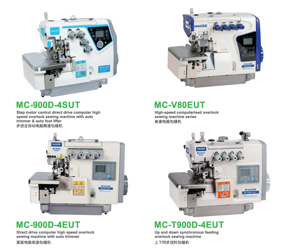 MC 900D-4SUT Industrial Step Motor 4 Thread Manual Overlock Sewing Machine Home Use New
MC 900D-4SUT Industrial Step Motor 4 Thread Manual Overlock Sewing Machine Home Use New
