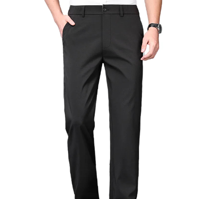 Men's Trendy Suit Trousers - Spring Summer Solid Color Lightweight Elastic Waist Business Pants for Commuting & Comfortable Work
Men's Trendy Suit Trousers - Spring Summer Solid Color Lightweight Elastic Waist Business Pants for Commuting & Comfortable Work