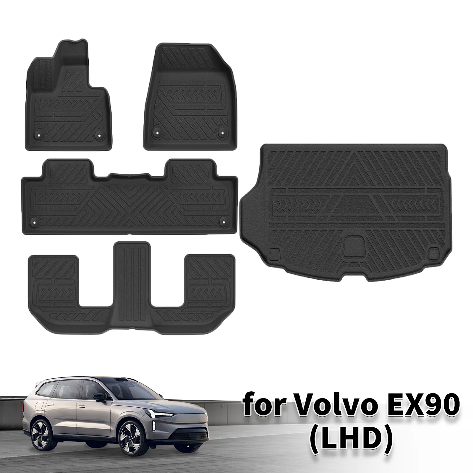 for Volvo EX90 2026 2027 Waterproof 3D TPE Floor & Trunk Mats, Perfect Fit Odorless Car Accessories
for Volvo EX90 2026 2027 Waterproof 3D TPE Floor & Trunk Mats, Perfect Fit Odorless Car Accessories