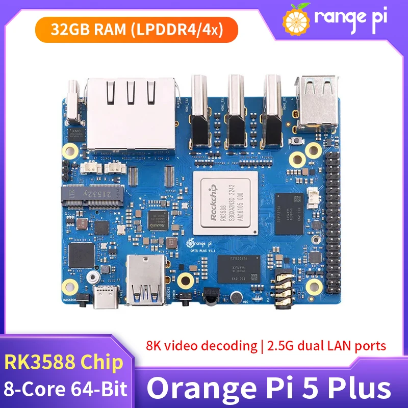 Мини-ПК Orange Pi 5 Plus, 32 ГБ ОЗУ, 8 ядер, 64 бит, NVME PCIE Orange Pi5 Plus SBC
Мини-ПК Orange Pi 5 Plus, 32 ГБ ОЗУ, 8 ядер, 64 бит, NVME PCIE Orange Pi5 Plus SBC