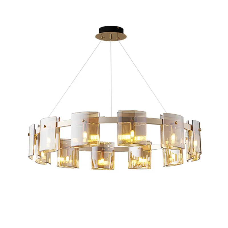 Nordic LED golden round glass pendant lamp, G9 Lustre, suitable for living room and dining room ceiling decoration, dimmable
Nordic LED golden round glass pendant lamp, G9 Lustre, suitable for living room and dining room ceiling decoration, dimmable