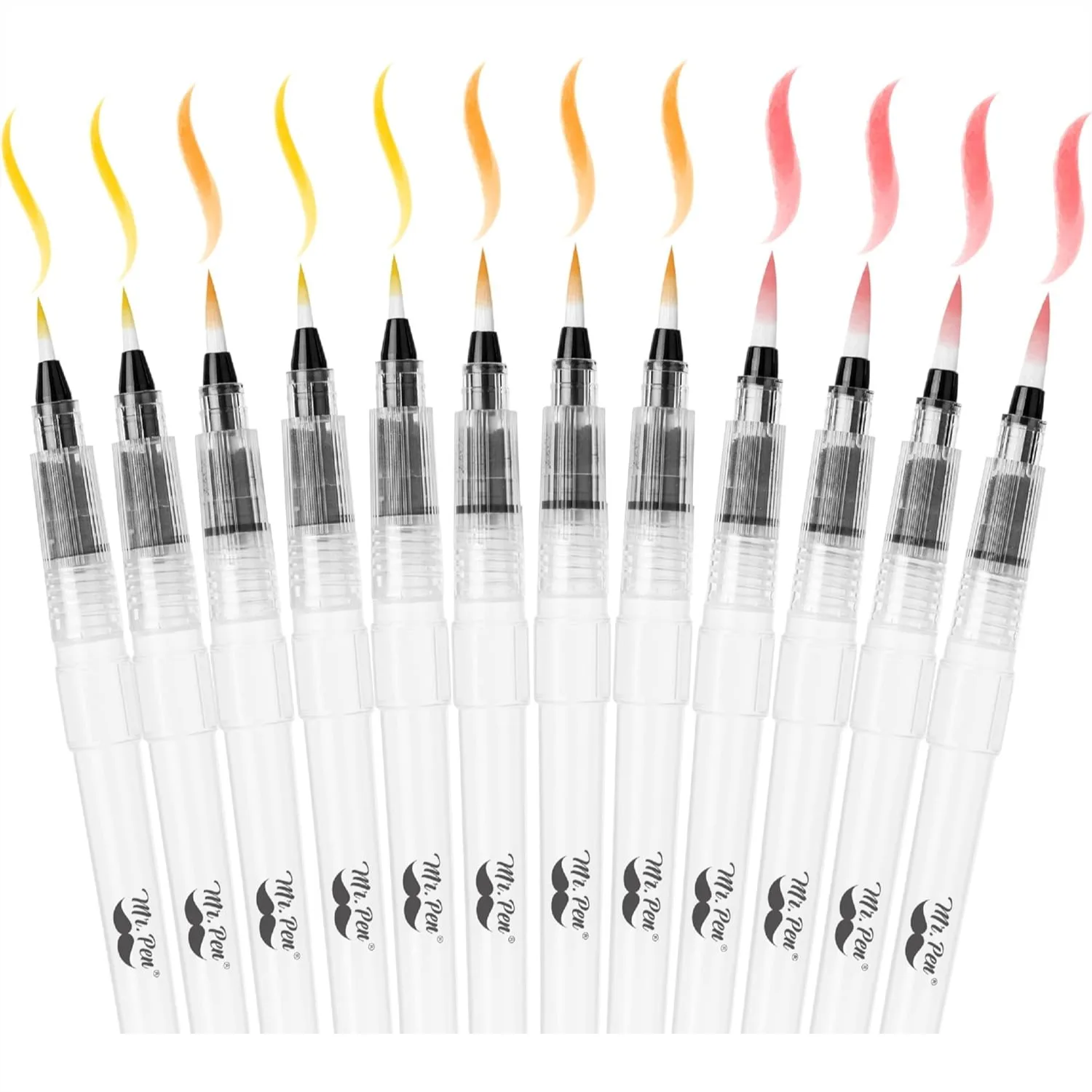 Watercolor Brush Pens, 12 pcs, 12 Point Tips Styles, Nylon Bristles, Refillable Water Pens for Acrylic, Gouache, Sketching
Watercolor Brush Pens, 12 pcs, 12 Point Tips Styles, Nylon Bristles, Refillable Water Pens for Acrylic, Gouache, Sketching