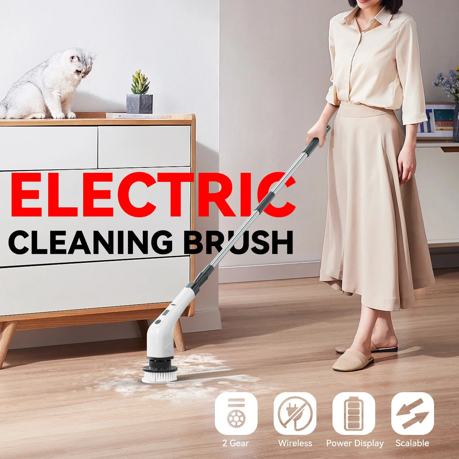 TXF【Reliable】Electric Spin Scrubber,Cordless Spin Scrubber for Cleaning with 8 Replaceable Brush Heads,Shower Scrubber with Adju
TXF【Reliable】Electric Spin Scrubber,Cordless Spin Scrubber for Cleaning with 8 Replaceable Brush Heads,Shower Scrubber with Adju