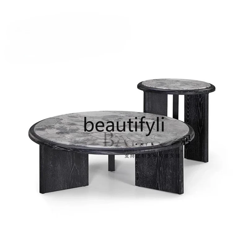 60.Italian light luxury solid wood coffee table Nordic minimalist household high-end creative marble coffee table combination
60.Italian light luxury solid wood coffee table Nordic minimalist household high-end creative marble coffee table combination