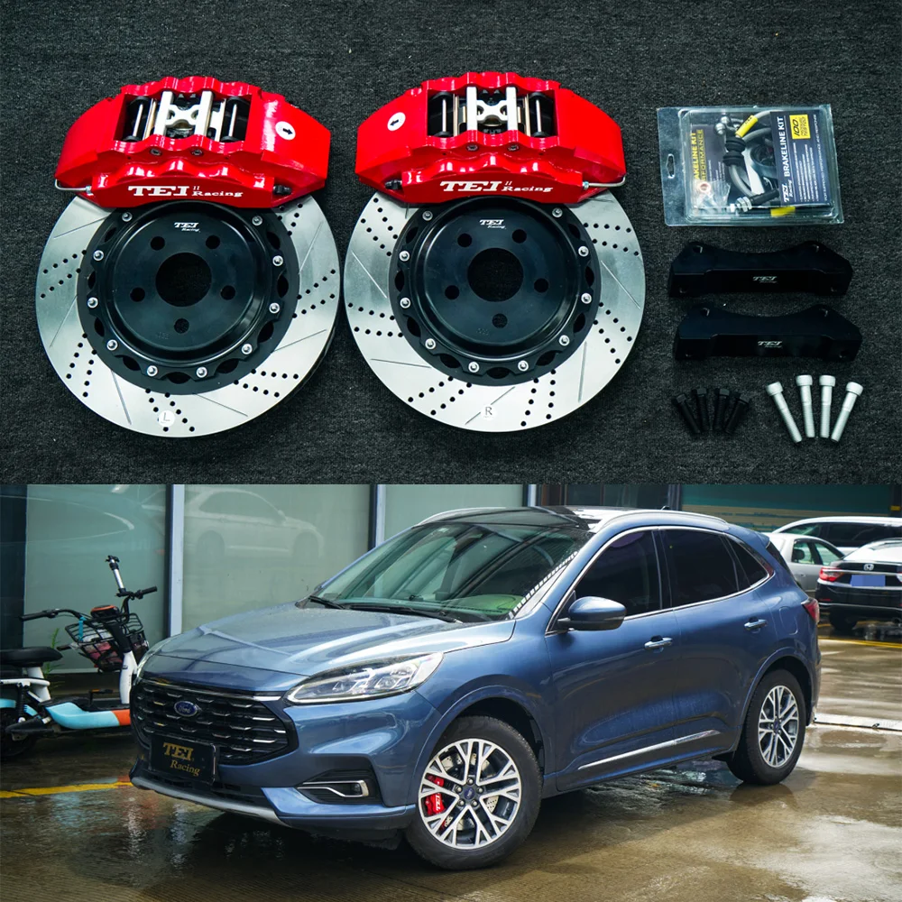 Front Big Brake Kit P60ES 6 Piston Caliper With 355*32 mm Rotor BBK Auto Brake System for Ford Escape 18 Inch Car Rim
Front Big Brake Kit P60ES 6 Piston Caliper With 355*32 mm Rotor BBK Auto Brake System for Ford Escape 18 Inch Car Rim
