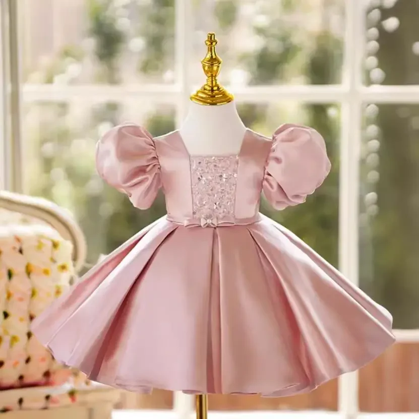 Baby Puff Sleeve Princess Sequin Evening Dress Kids Pageant Wedding Birthday Party Flower Girl Dresses A3978 Vestidos
Baby Puff Sleeve Princess Sequin Evening Dress Kids Pageant Wedding Birthday Party Flower Girl Dresses A3978 Vestidos