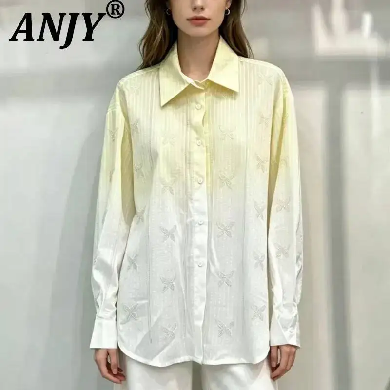 ANJY Spring Summer New Women European Style Butterfly Pattern Gradient Loose Long Sleeves Shirt Lightweight Casual Blouse A24195
ANJY Spring Summer New Women European Style Butterfly Pattern Gradient Loose Long Sleeves Shirt Lightweight Casual Blouse A24195