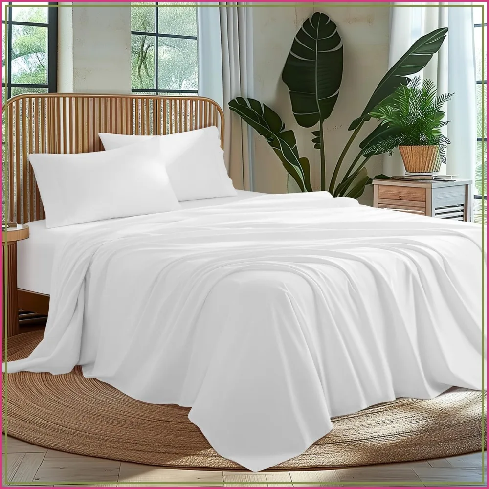 1000TC King Sheet Set, 100% Egyptian Cotton, Cooling & Breathable, 16" Deep Pocket, Hotel Luxury, Machine Washable
1000TC King Sheet Set, 100% Egyptian Cotton, Cooling & Breathable, 16" Deep Pocket, Hotel Luxury, Machine Washable