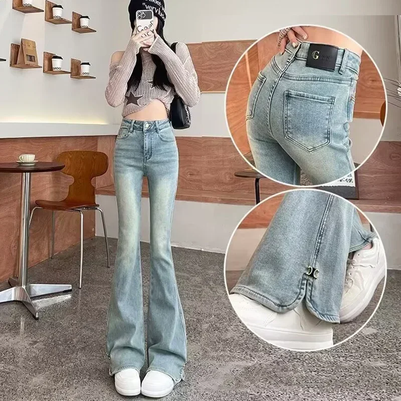 Girls Slim Fit Casual Denim Trousers 2025 Spring Fall Woman Y2k Flare Jeans Female Popular High Waist Street Bell Bottom Pants
Girls Slim Fit Casual Denim Trousers 2025 Spring Fall Woman Y2k Flare Jeans Female Popular High Waist Street Bell Bottom Pants