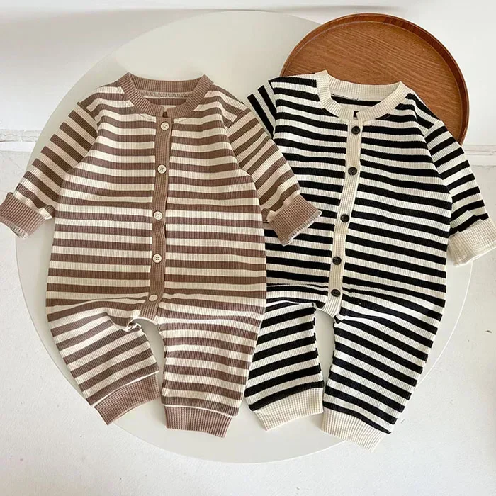 Infant Baby Girls Boys Romper Stripe Waffle Cotton Long Sleeve Newborn Baby Jumpsuit One Piece Outfit Spring Autumn Baby Clothes
Infant Baby Girls Boys Romper Stripe Waffle Cotton Long Sleeve Newborn Baby Jumpsuit One Piece Outfit Spring Autumn Baby Clothes