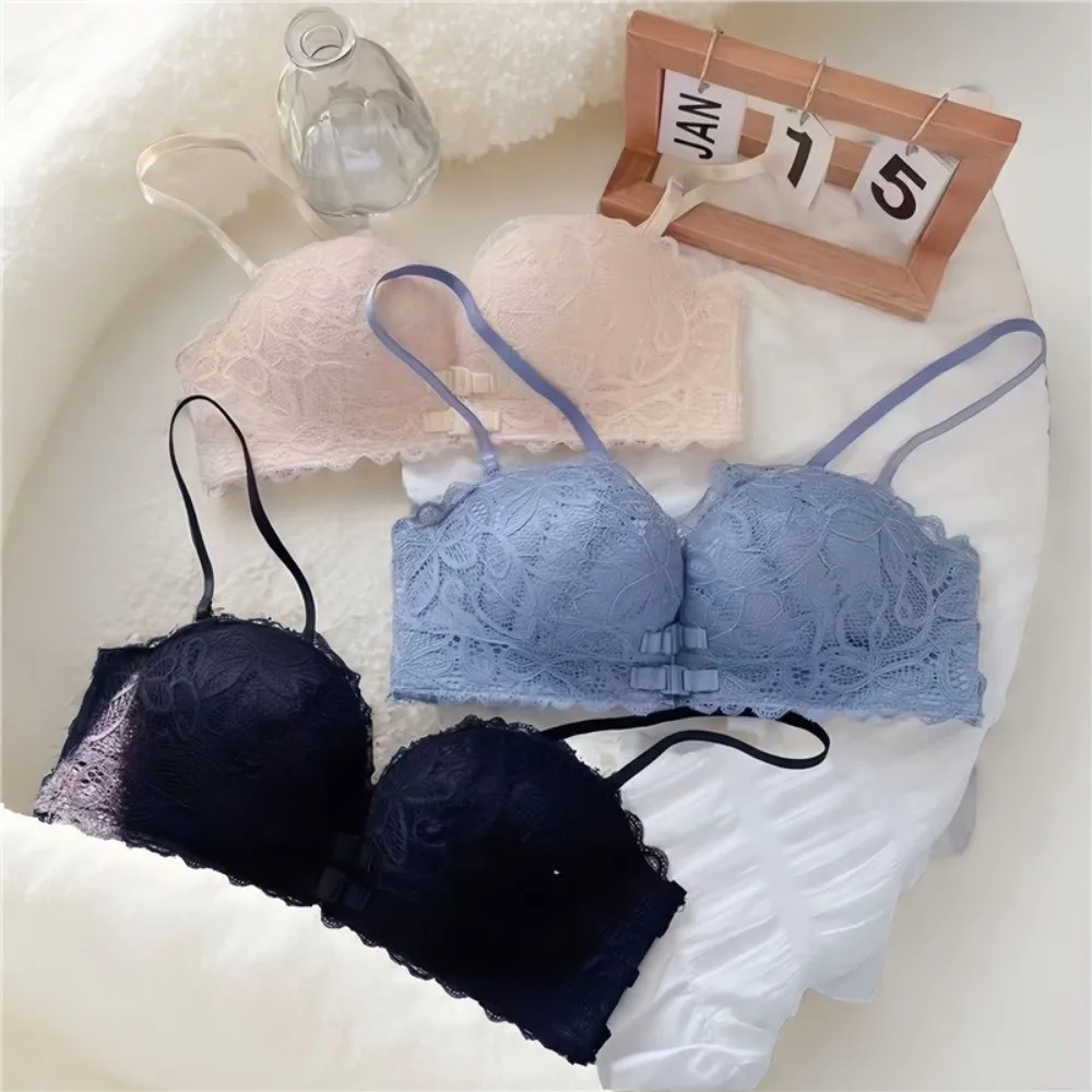 Lingerie Deep V Front Button Bra Push-Up Underwear Wireless Bra Anti-sagging Lace Gathered Bra Daily Wear
Lingerie Deep V Front Button Bra Push-Up Underwear Wireless Bra Anti-sagging Lace Gathered Bra Daily Wear