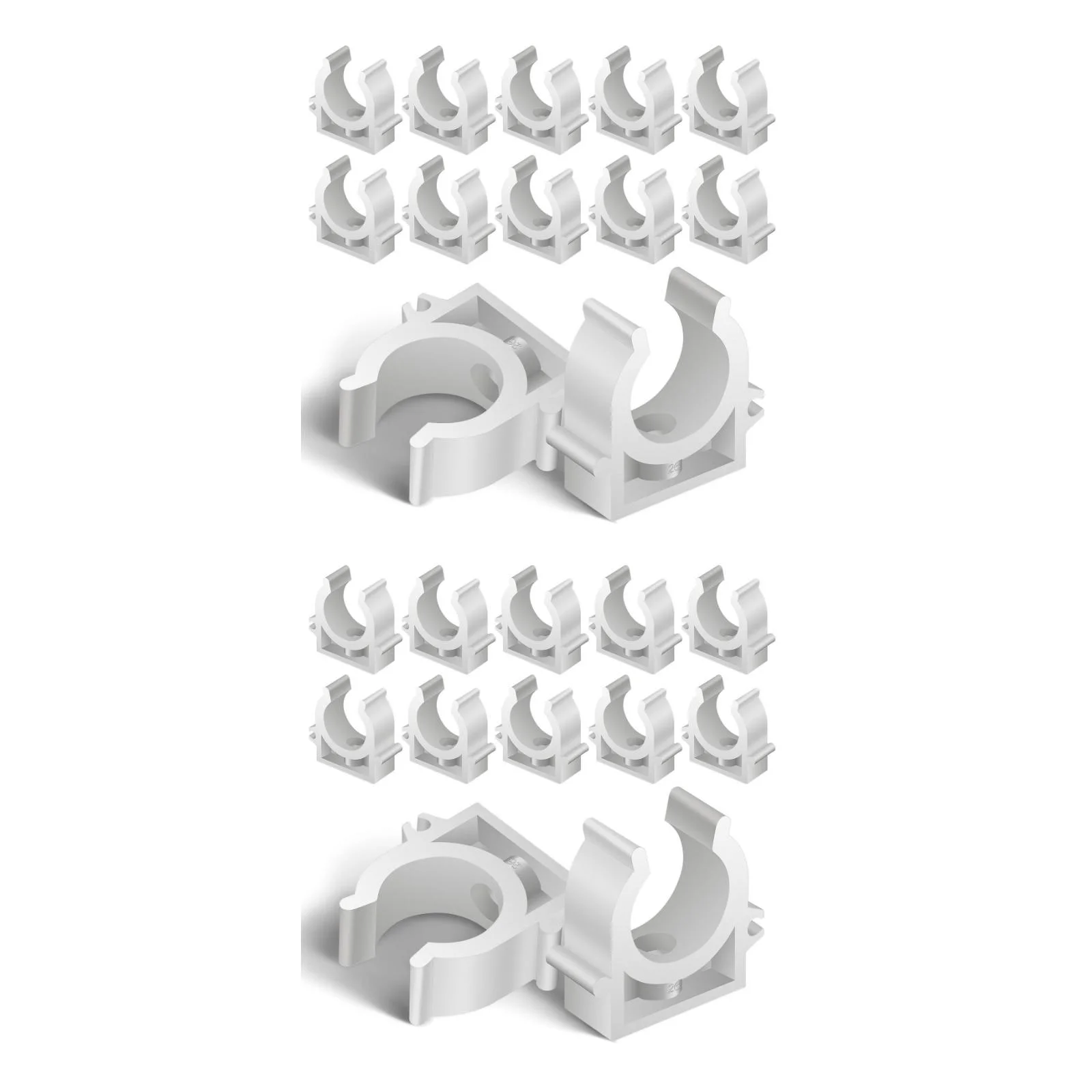 50 pcs Pipe Holder Bracket PVC Support Clamps Water Tube Secure Stable Home Industrial Pipe Fitting Plastic Drainage
50 pcs Pipe Holder Bracket PVC Support Clamps Water Tube Secure Stable Home Industrial Pipe Fitting Plastic Drainage