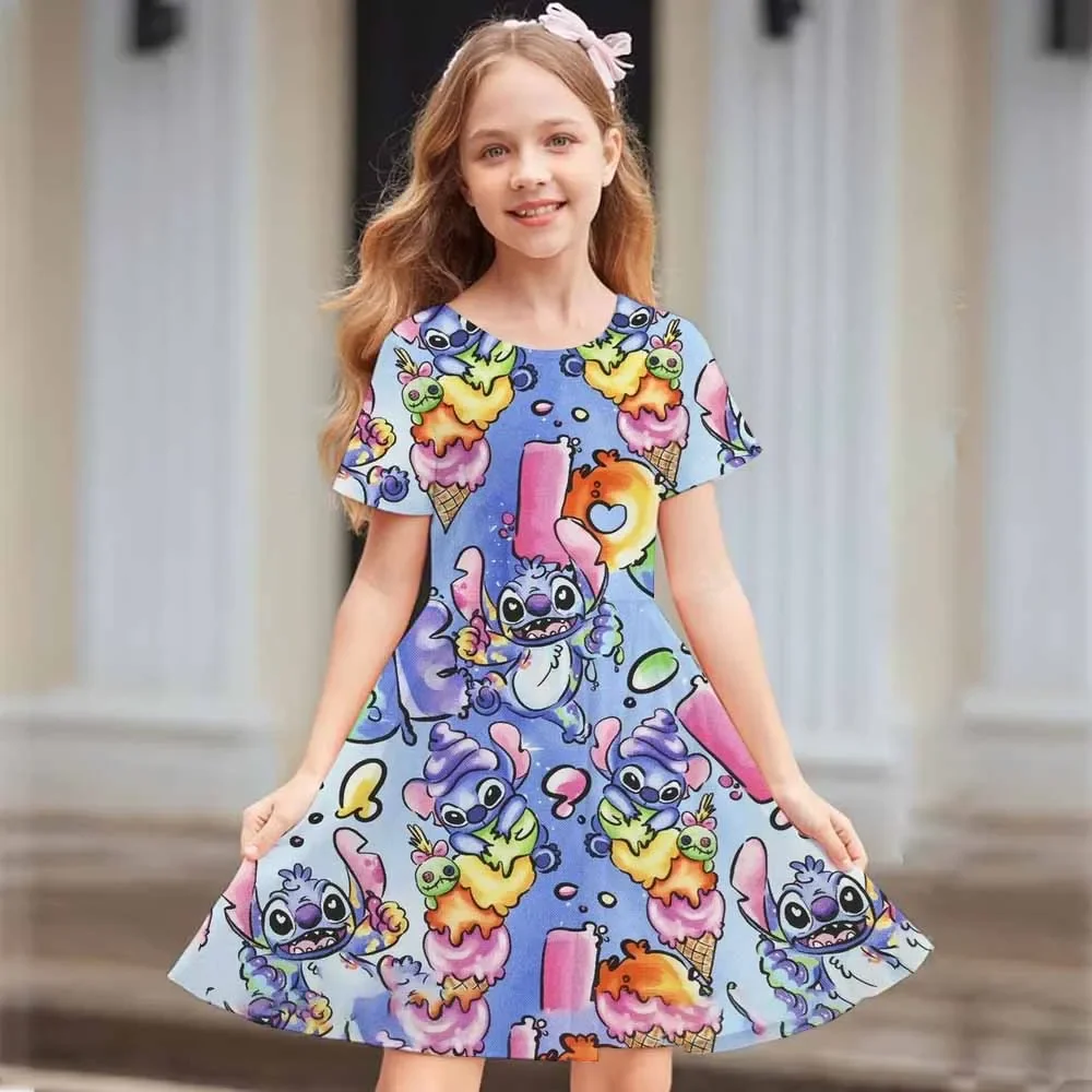 Potdemiel New Stitch Cartoon Fashion Girls 3D Printing Cute Childrens Comfortable Summer Popular Short Sleeve Dress for Kids
Potdemiel New Stitch Cartoon Fashion Girls 3D Printing Cute Childrens Comfortable Summer Popular Short Sleeve Dress for Kids