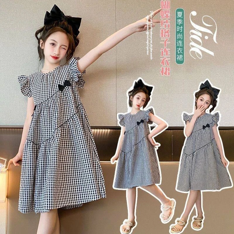 Girls' Dress2026New stylish plaid dress for girls, children's thin princess dress, big kids' dress with flutter sleeves
Girls' Dress2026New stylish plaid dress for girls, children's thin princess dress, big kids' dress with flutter sleeves