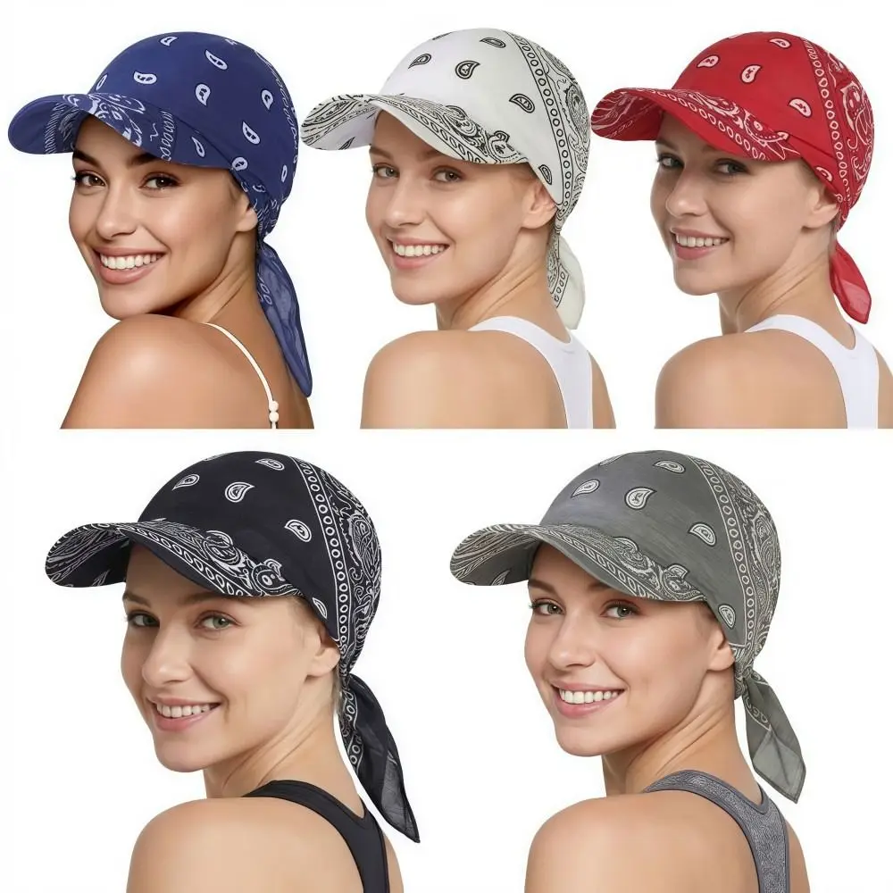 New Wide Brim Baseball Caps Head Scarf Pre-Tied Breathable Sun Visor Turban Lightweight Bandana Scarf Cap Women Outdoor
New Wide Brim Baseball Caps Head Scarf Pre-Tied Breathable Sun Visor Turban Lightweight Bandana Scarf Cap Women Outdoor