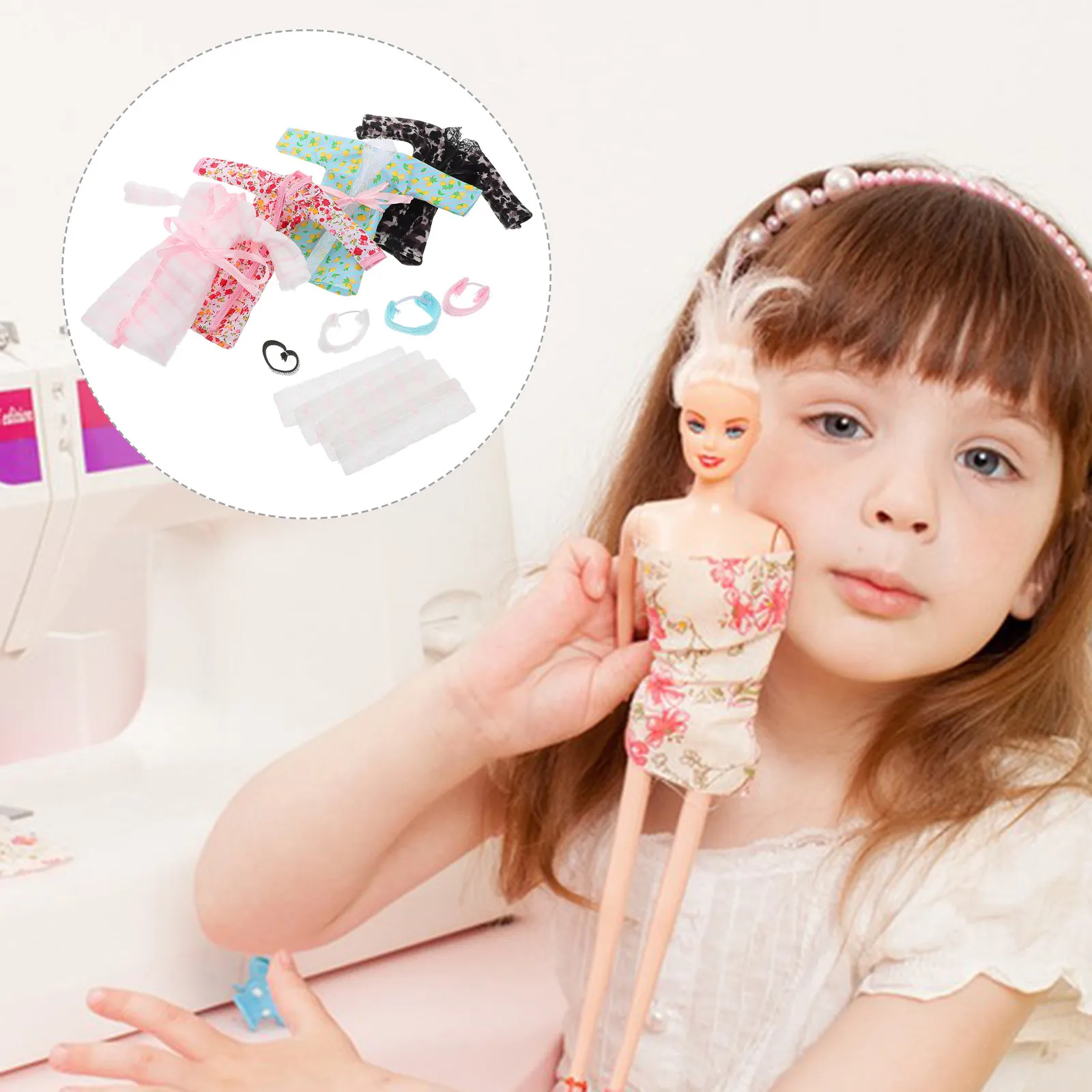 4Sets Girls Mini Sleeping Clothes Soft Pajamas Bathrobe Headband Towel Dress Up Playset Accessories Bathrobe Set
4Sets Girls Mini Sleeping Clothes Soft Pajamas Bathrobe Headband Towel Dress Up Playset Accessories Bathrobe Set
