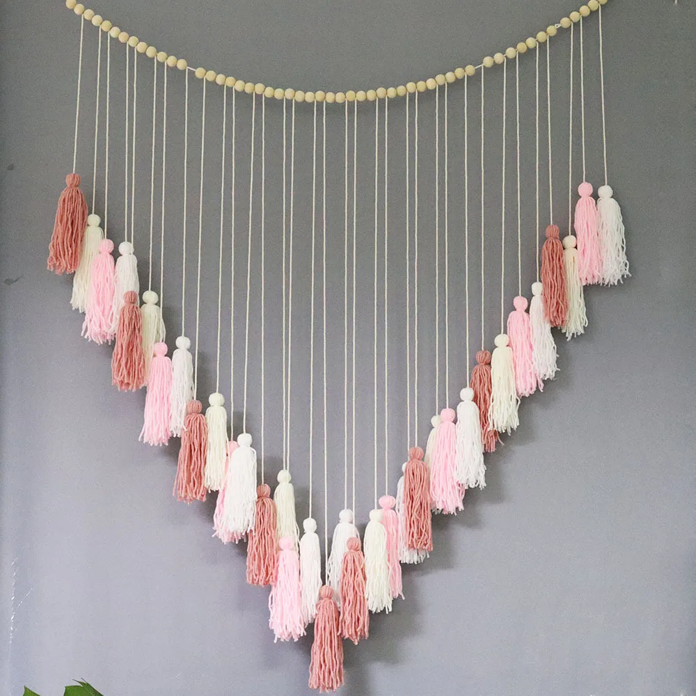 Nordic Style Woven Wood Bead Tassel Large Size Wall Hanging Home Decor Ins Decorative Plant Floral Pattern Tapestry Wall Art
Nordic Style Woven Wood Bead Tassel Large Size Wall Hanging Home Decor Ins Decorative Plant Floral Pattern Tapestry Wall Art