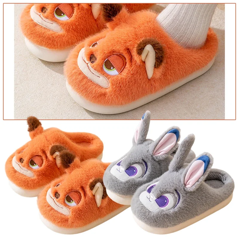 Disney Zootopia Judy Plush Slippers Winter Warm Slippers Women Home Non Slip Soft Cotton Shoes Indoor Bedroom Flat Heel Footwear
Disney Zootopia Judy Plush Slippers Winter Warm Slippers Women Home Non Slip Soft Cotton Shoes Indoor Bedroom Flat Heel Footwear