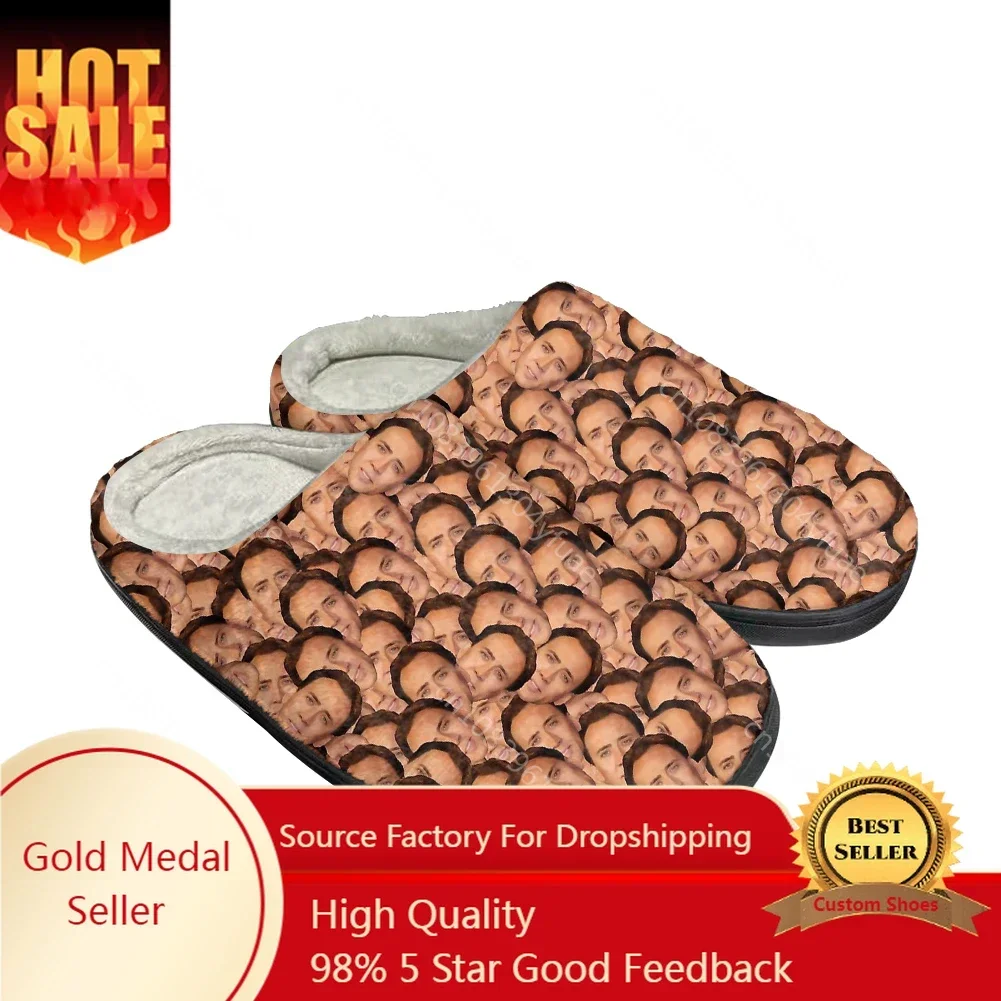 Hot Fashion Nicolas Cage Cotton Custom Slippers Mens Womens Sandals Plush Casual Keep Warm Shoes Thermal Comfortable Slipper
Hot Fashion Nicolas Cage Cotton Custom Slippers Mens Womens Sandals Plush Casual Keep Warm Shoes Thermal Comfortable Slipper