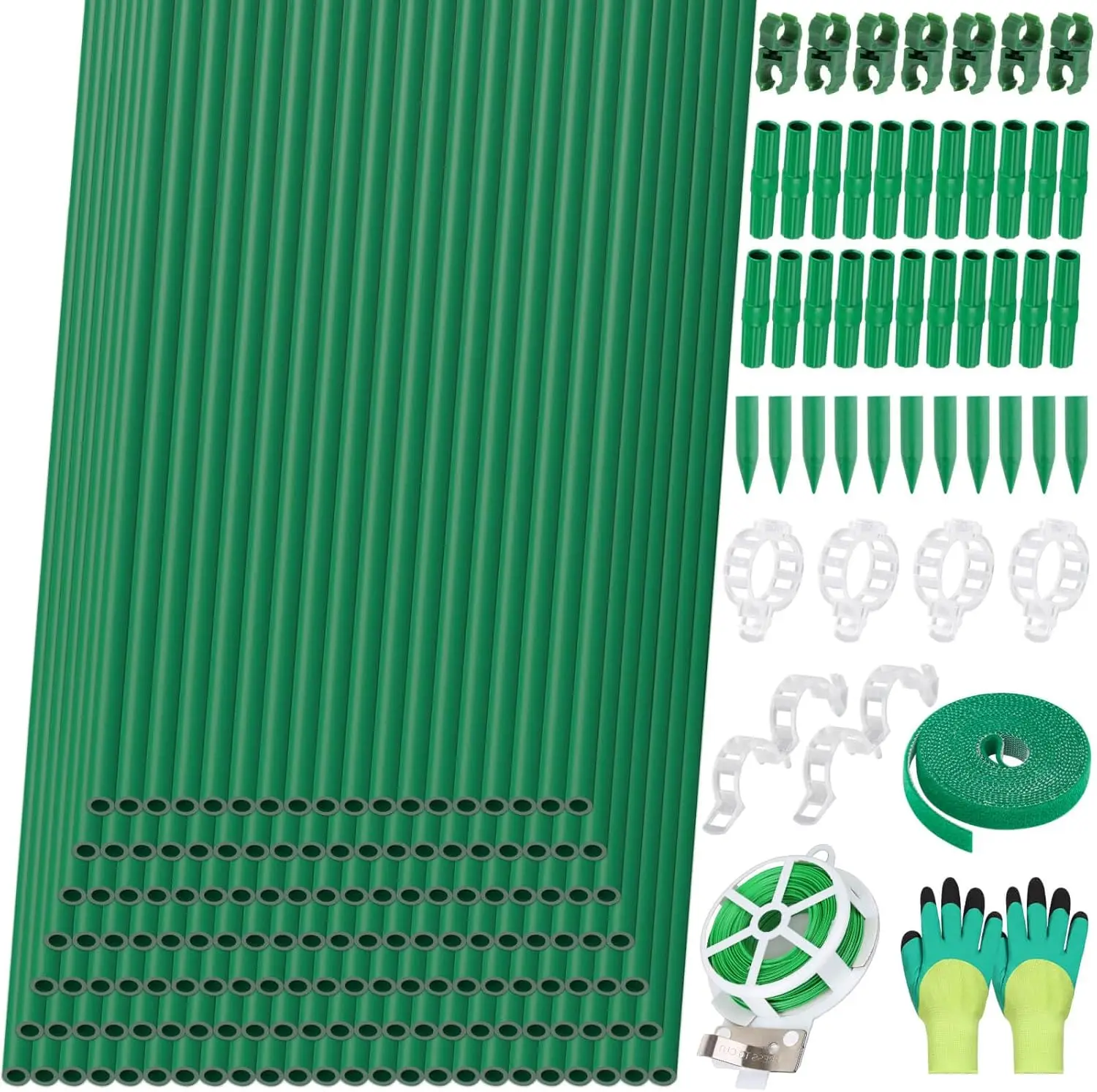 150 Pack Garden Stakes with Connectors, Adjustable Plant Support for Climbing Vegetables
150 Pack Garden Stakes with Connectors, Adjustable Plant Support for Climbing Vegetables