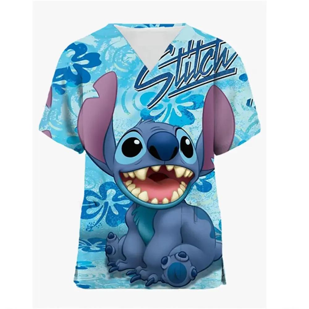 Disney Stitch Print Hospital Nursing Surgery Scrubs Tops Women Short Sleeved Dental Clinic Work Uniforms Blouse Doctor Clothes
Disney Stitch Print Hospital Nursing Surgery Scrubs Tops Women Short Sleeved Dental Clinic Work Uniforms Blouse Doctor Clothes