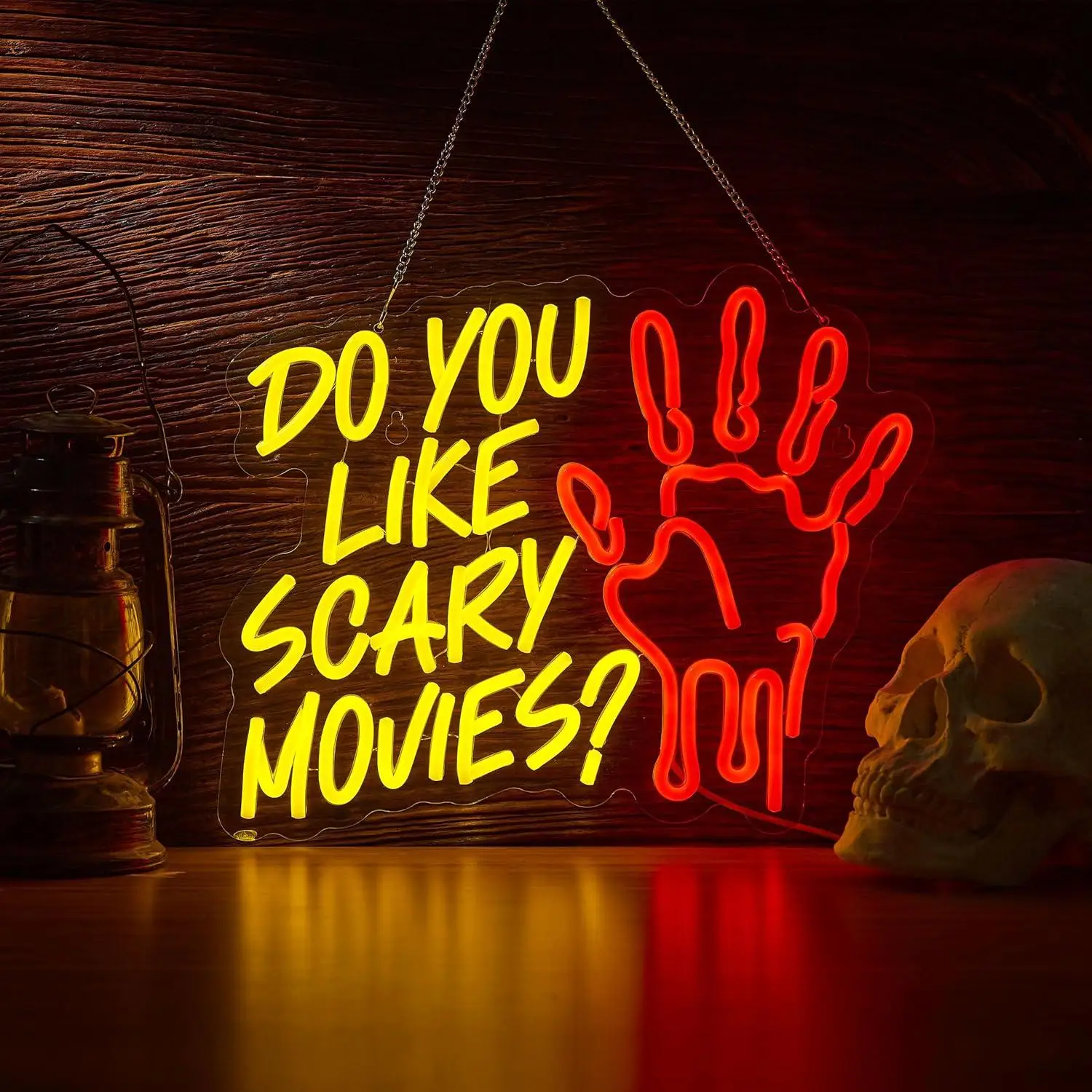 Do You Like Scary Movies Neon Sign Dimmable USB LED Light for Horror Theater Escape Room Bar Halloween Party Wall Decor Art Sign
Do You Like Scary Movies Neon Sign Dimmable USB LED Light for Horror Theater Escape Room Bar Halloween Party Wall Decor Art Sign